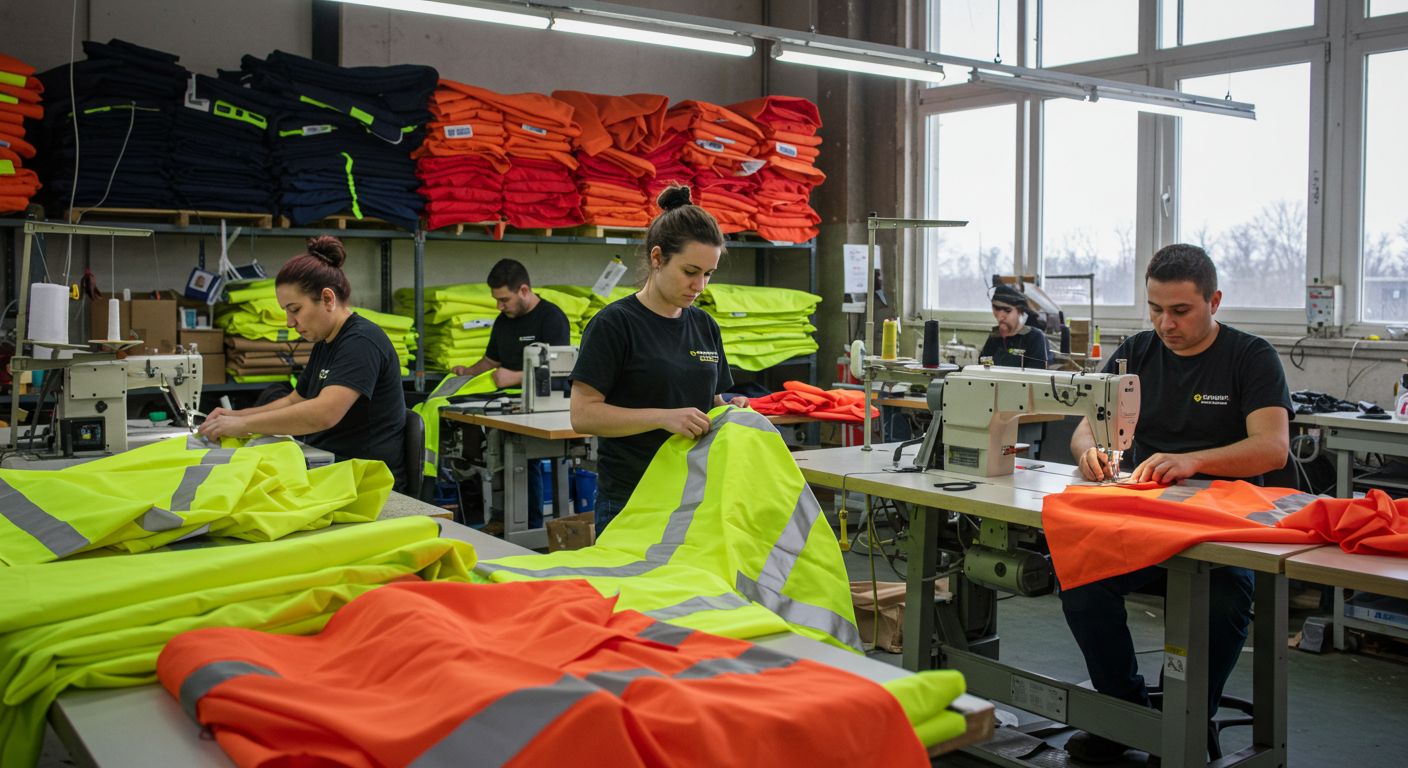 Производство сигнальной одежды для строителей