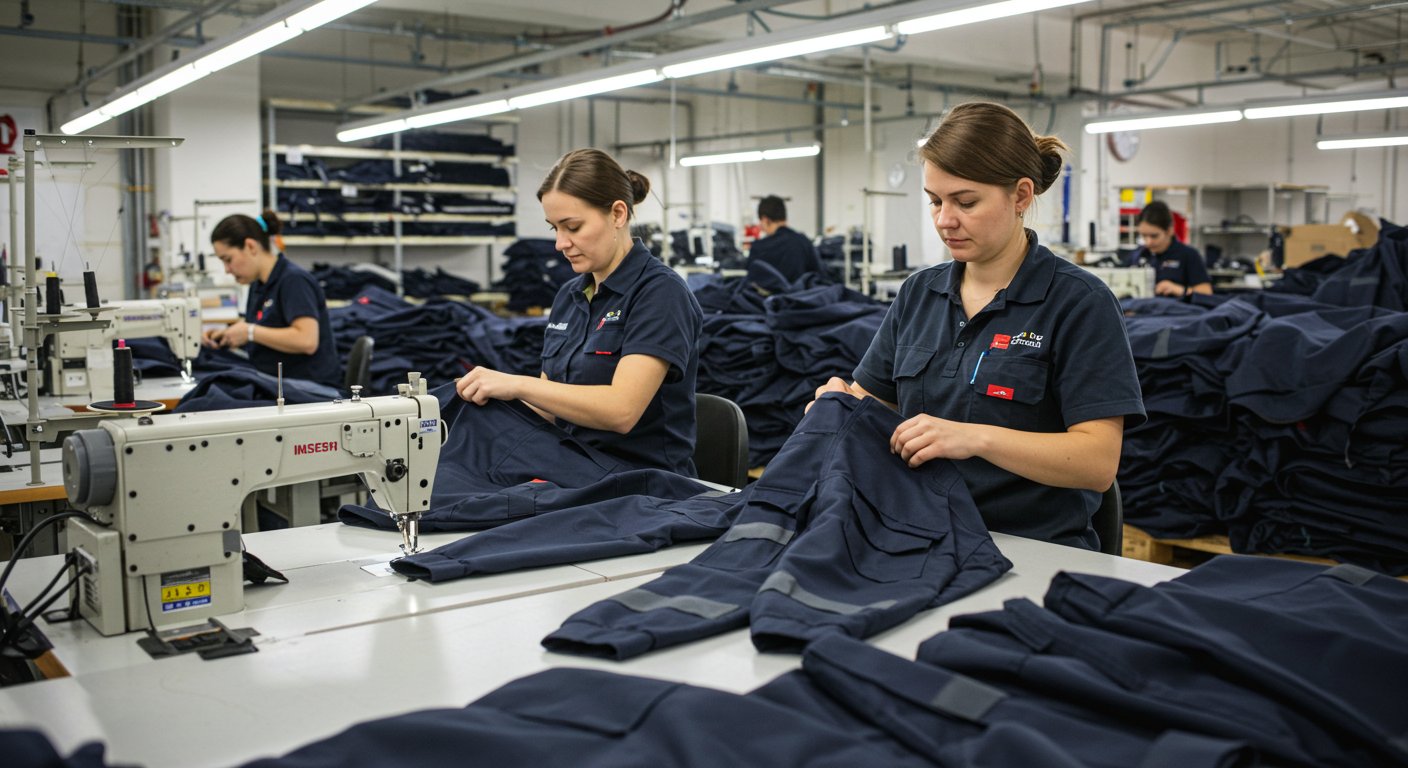 Производство спецодежды костюмов для работников промышленных предприятий